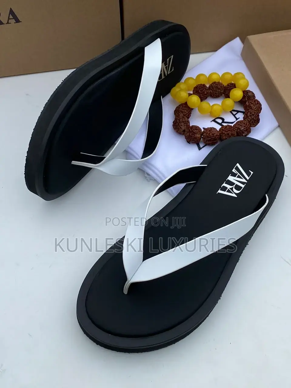 Original Zara Men Leather Slippers