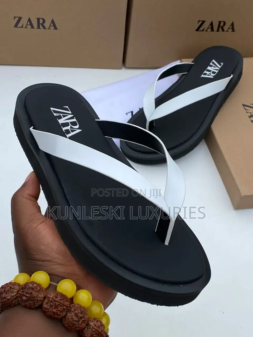 Original Zara Men Leather Slippers