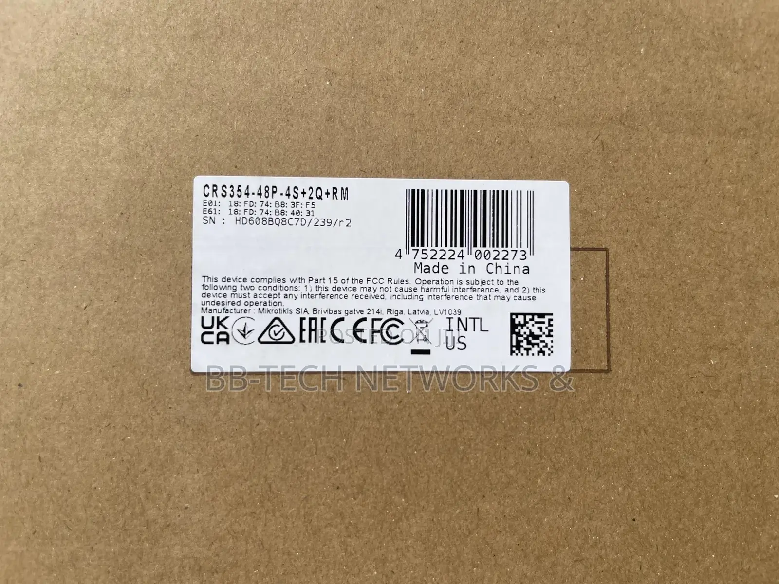 Mikrotik Crs354-48p 4s+2Q+Rm