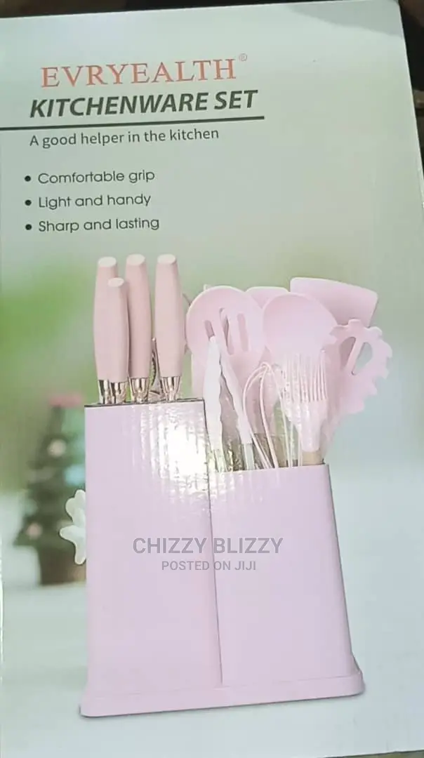 19sets of Silicone Kitchenware With Knife Sets
