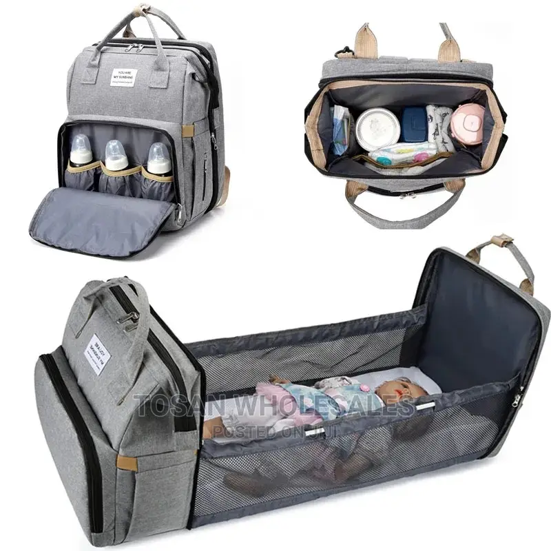 Quality Foldable Baby Travel Diapers Bag With Bed Crib