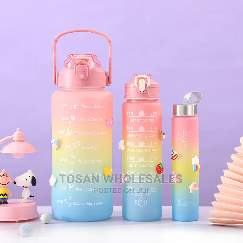 3pcs Motivational Drinking Bottle