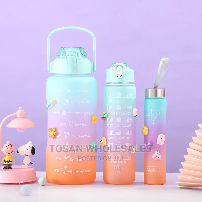 3pcs Motivational Drinking Bottle