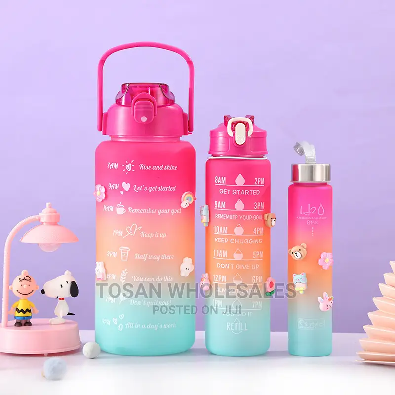 3pcs Motivational Drinking Bottle