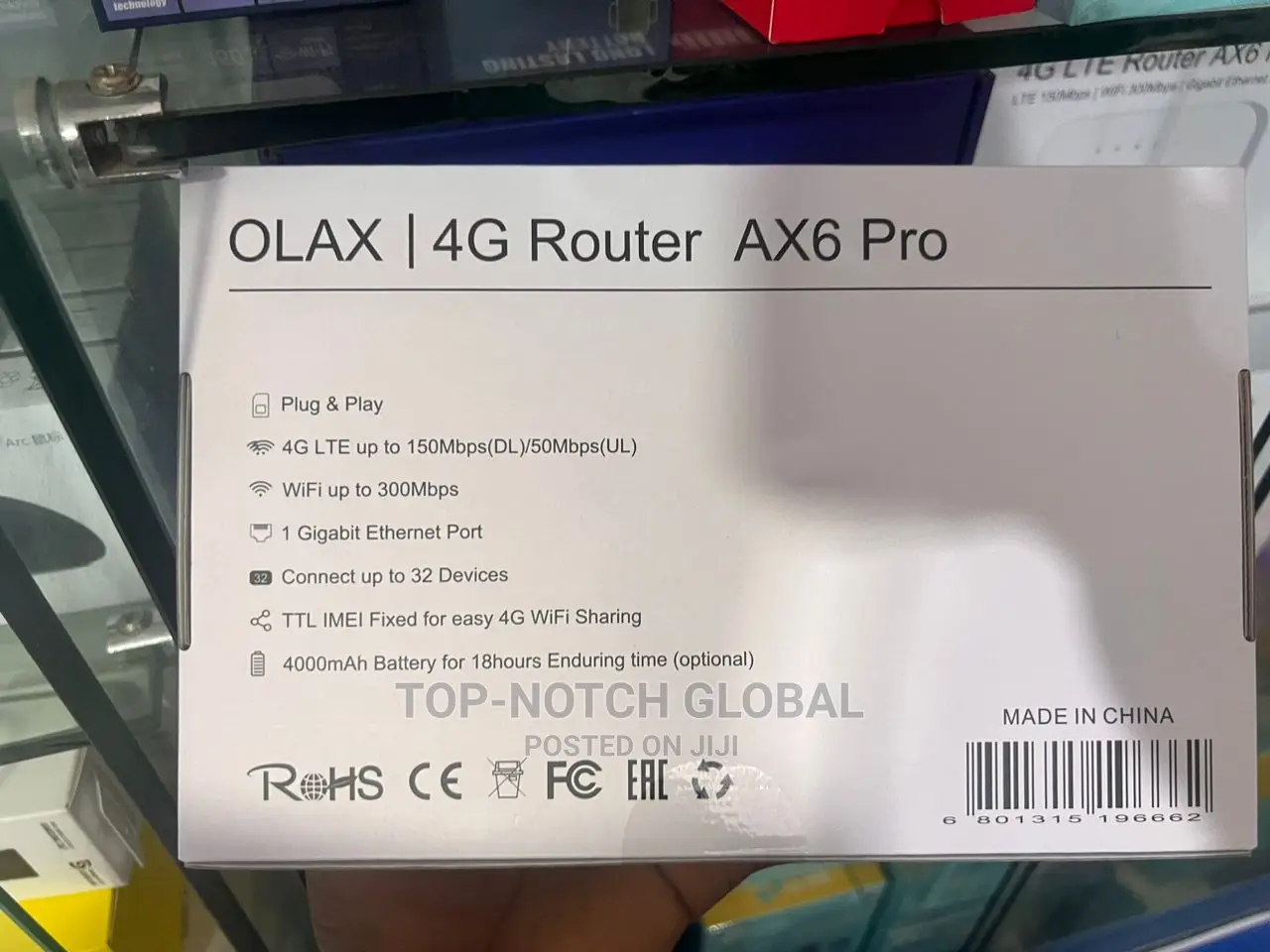 Olax 4G LTE Router Ax6 PRO