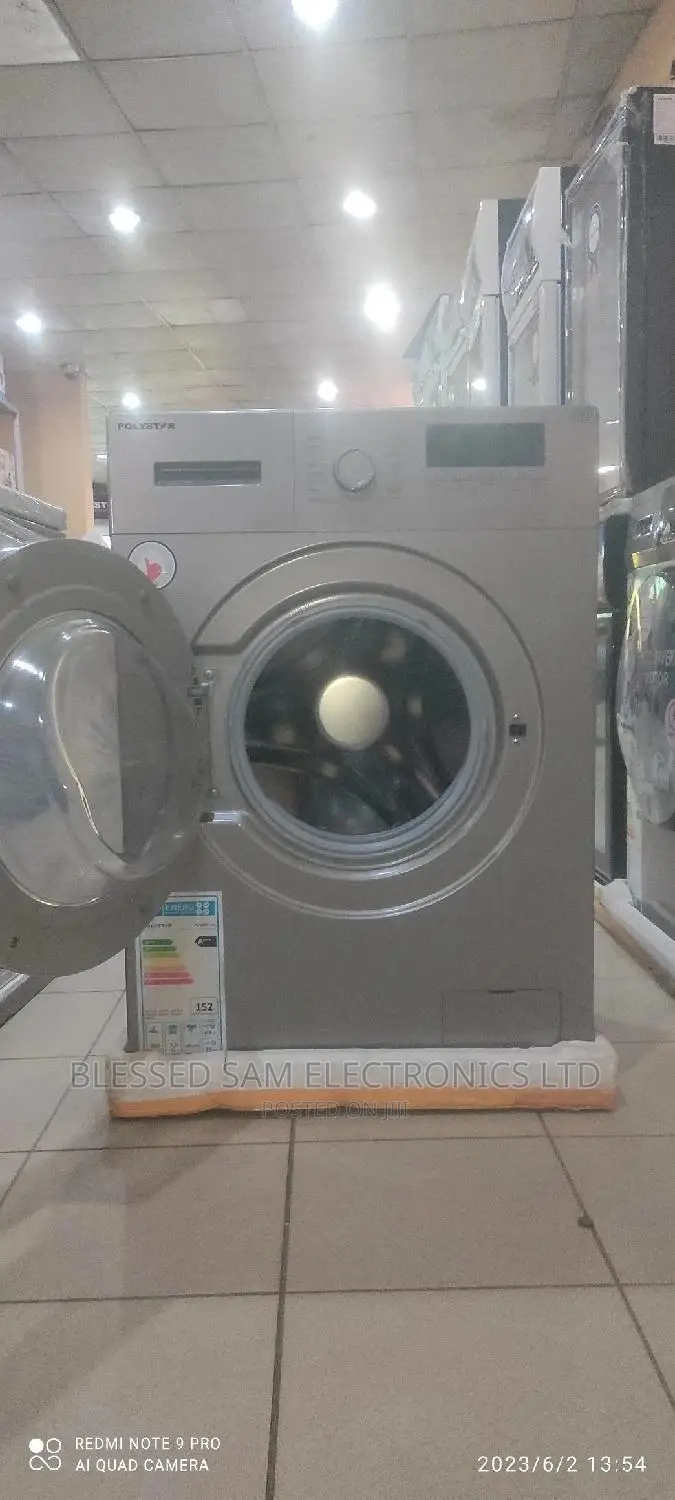 Polystar Inverter 9KG Front Load Automatic Washing Machine