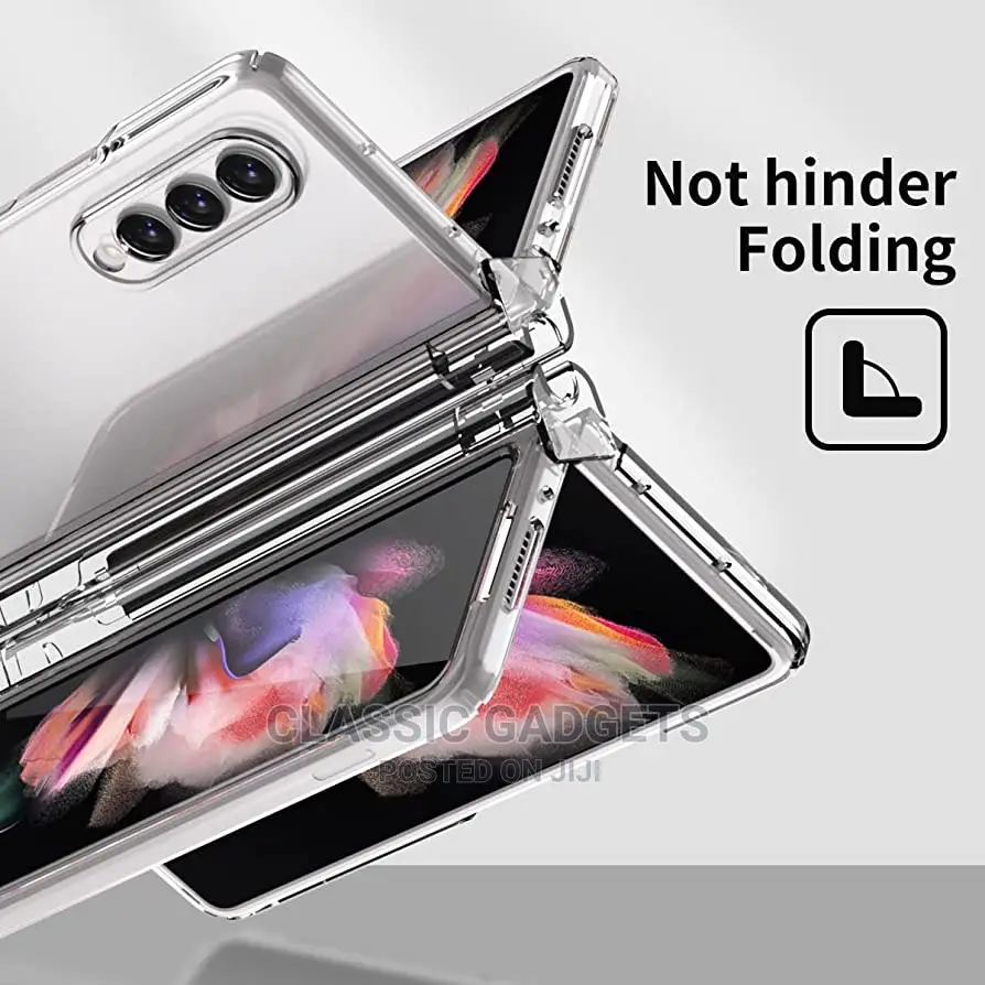 Crystal Clear Case With S Pen Holder for Galaxy Fold 5/3 /4