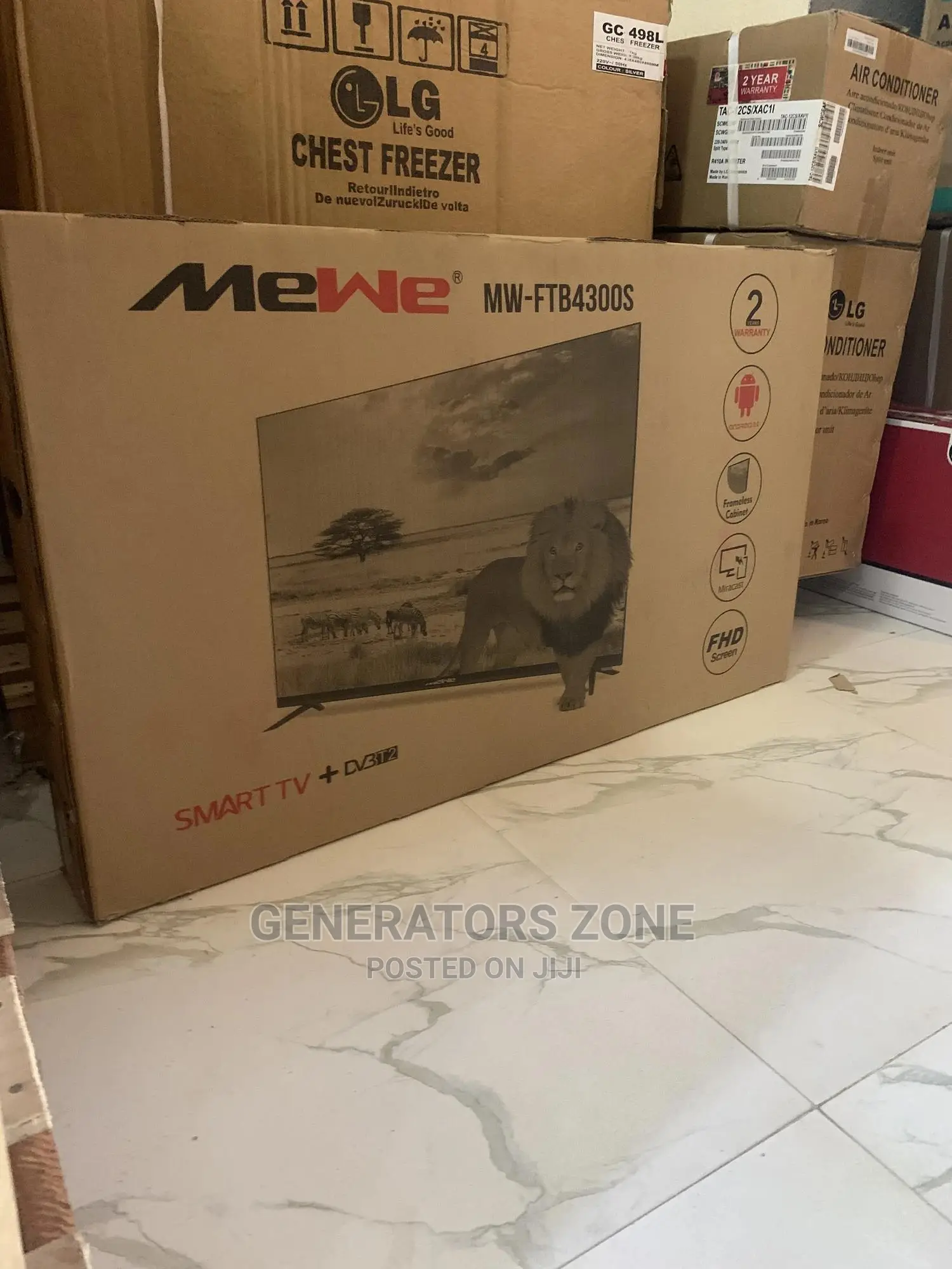 Quality Mewe 43 Inch Smart TV + Miracast