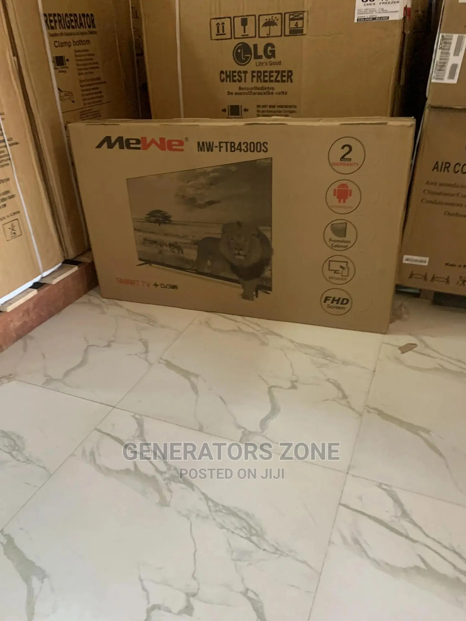 Quality 43 Inch Mewe Smart|Frameless TV +2 Years Warranty
