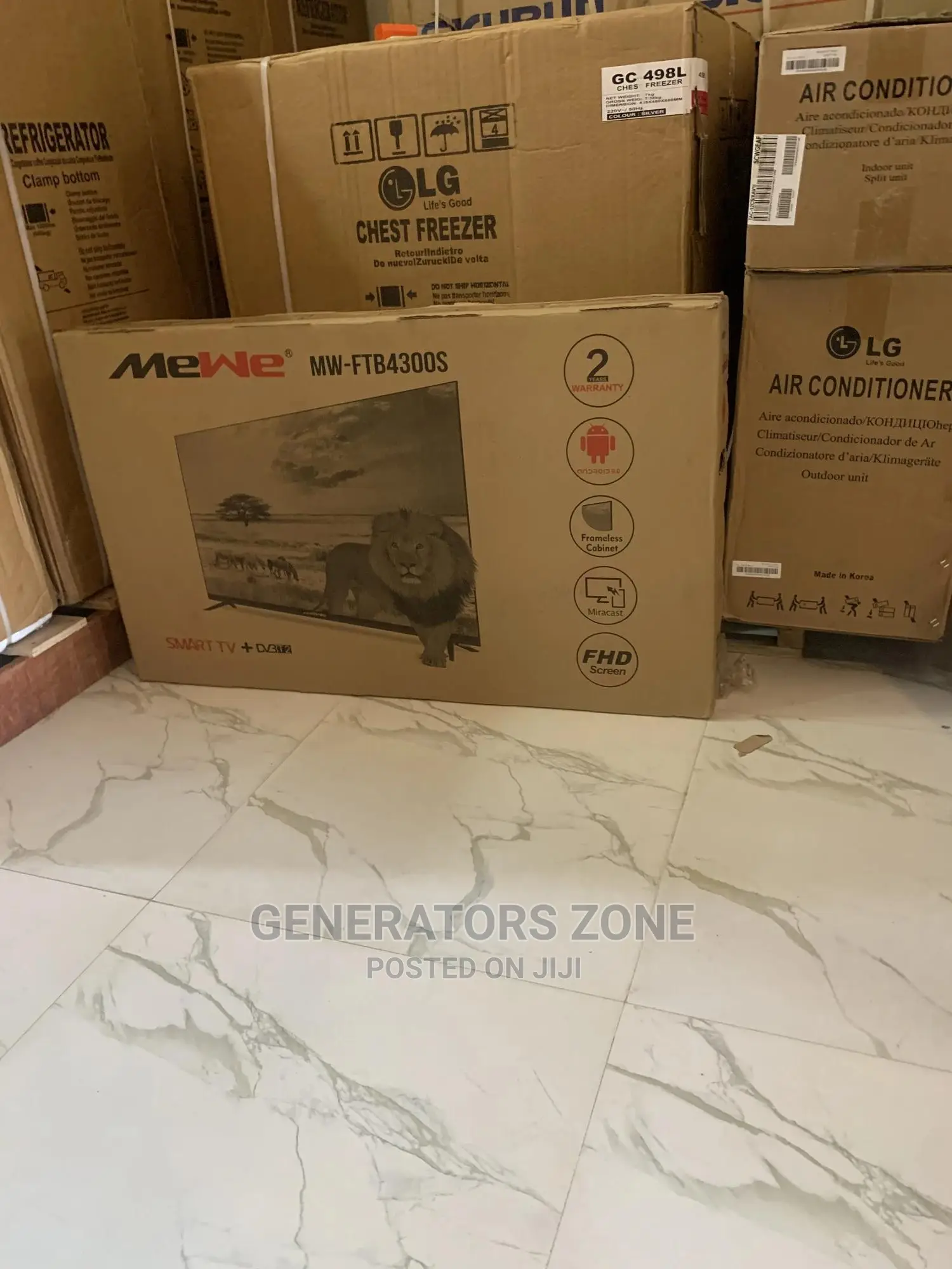 Luxury 43 Inch Smart TV +Frameless Cabinet