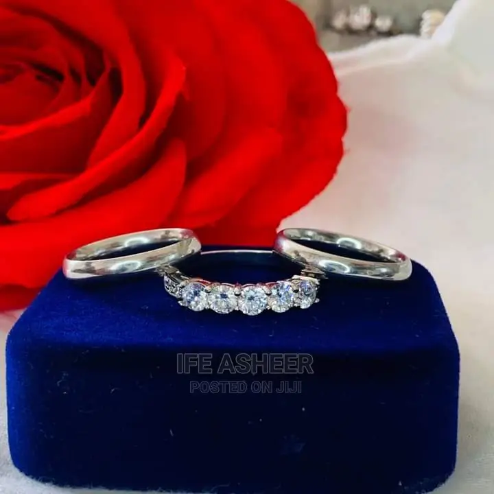 Us Sterling Silver Complete Set Of Wedding Ring - Silver