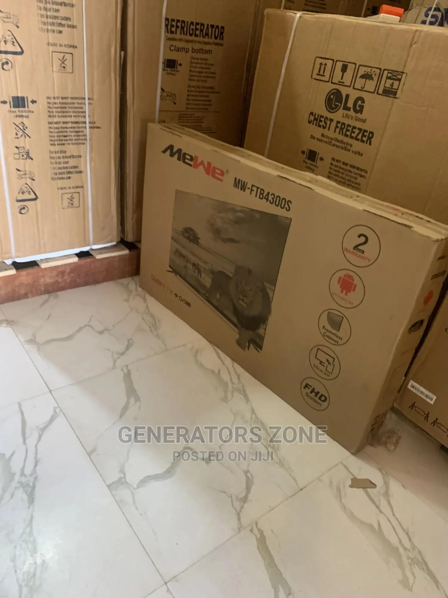 Durable 43 Inch Mewe Smart|Frameless TV +2 Years Warranty