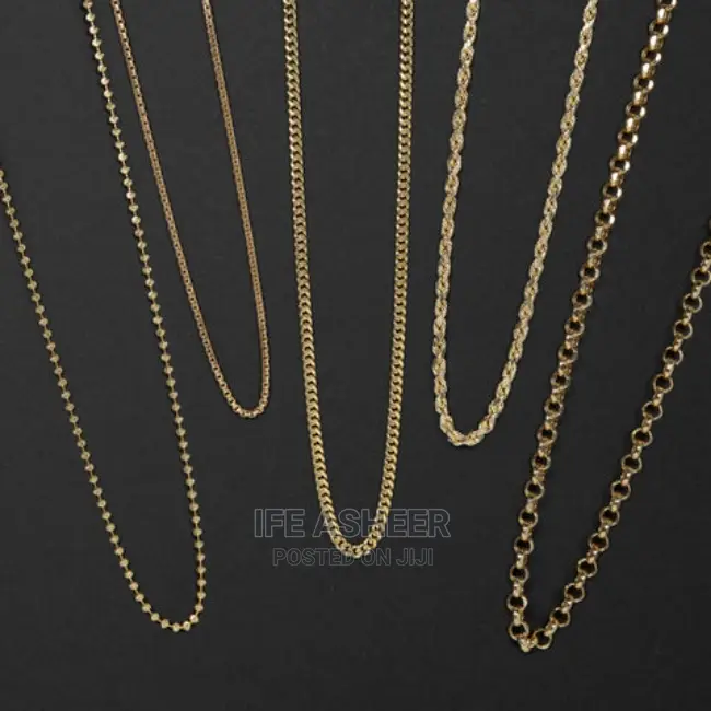 Navel Length Unisex Neck Chain - Gold