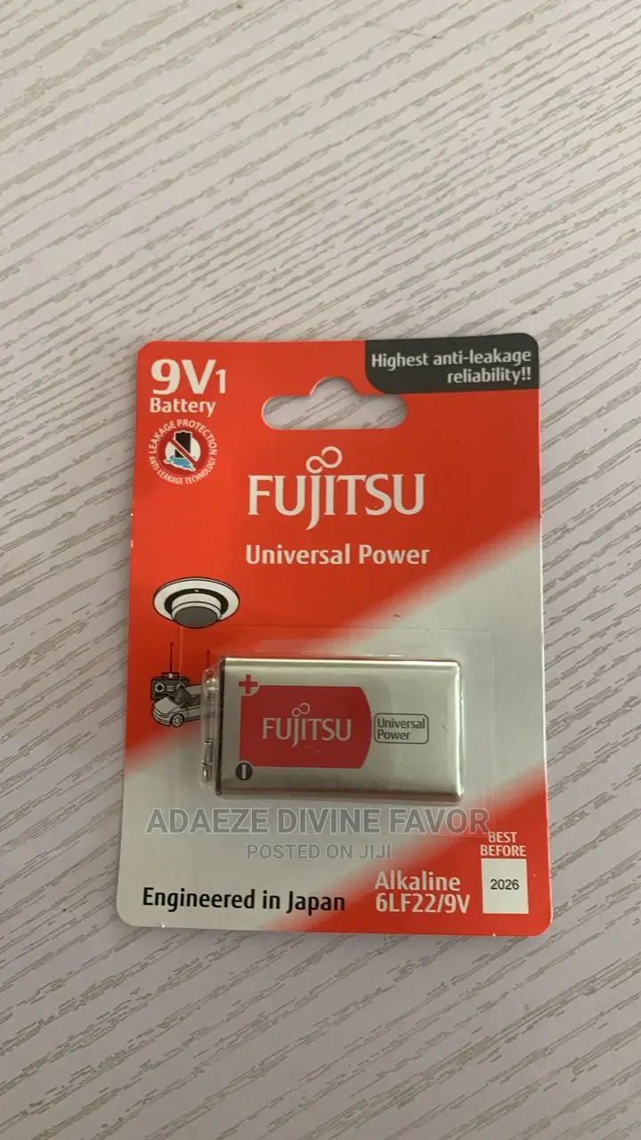 9V1 Fujitsu Battery Alkaline 6lf22/9v