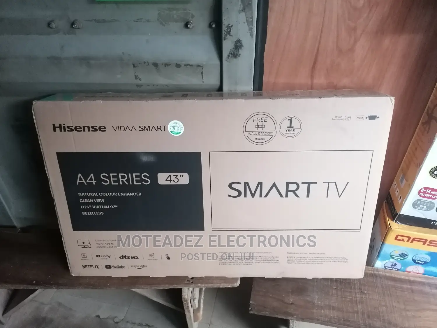 Hisense 43" A4 Series Uhd Vidaa Smart Tv (1yr Warranty)
