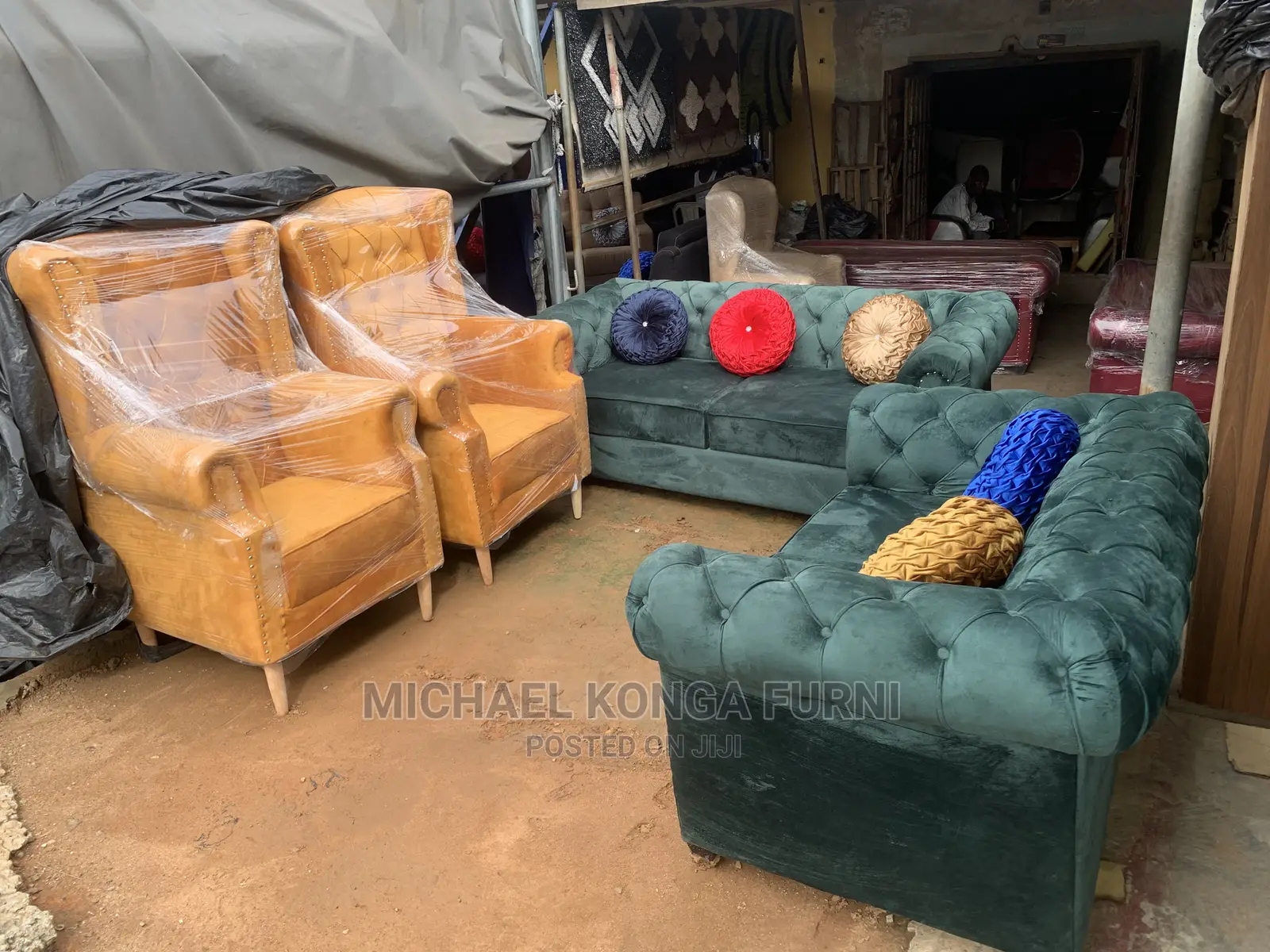 Modern 7 Seater Living Room Fabric Made Sofa Chair.