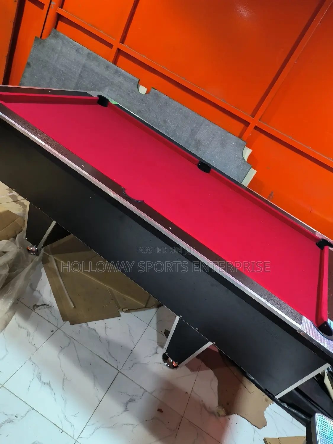 Quality Red Top Snooker With Accessories