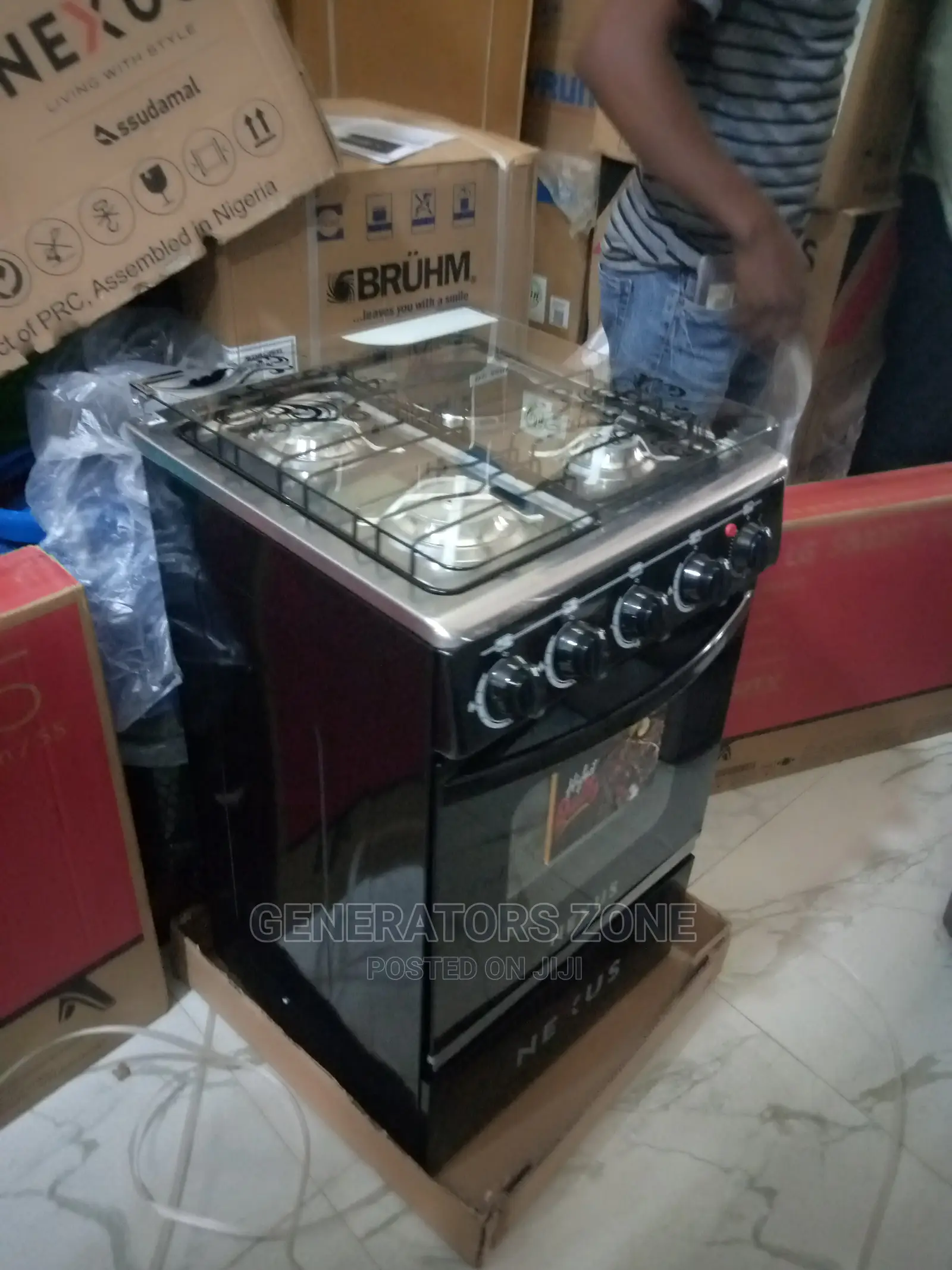 Latest Nx-5055 Standing 3 Gas 1 Electric Cooker