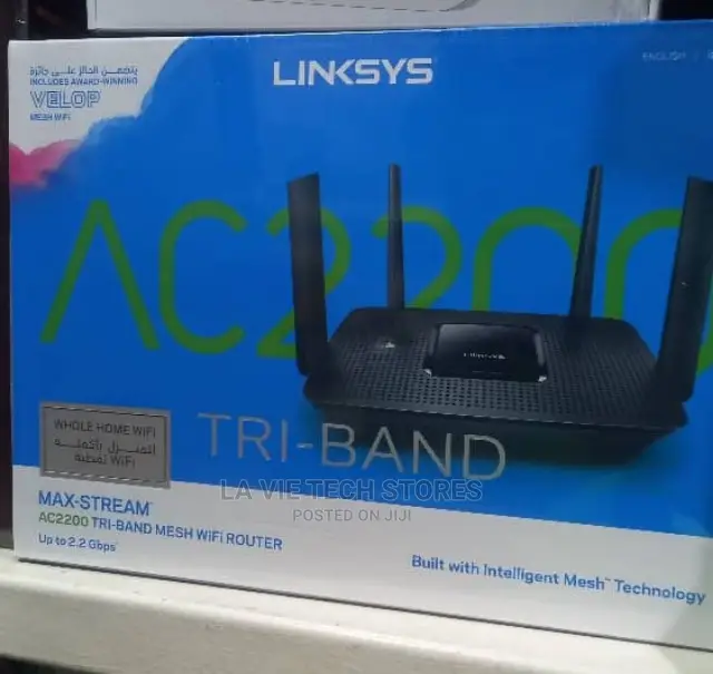 Linksys Max-Stream
Tri-Band Ac2200 Mesh Wifi 5 Router