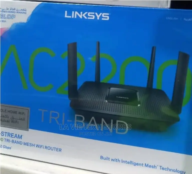 Linksys Max-Stream
Tri-Band Ac2200 Mesh Wifi 5 Router