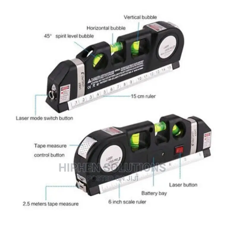 Laser Spirit Level Line Tape Measurement Lazer Leveling Wall