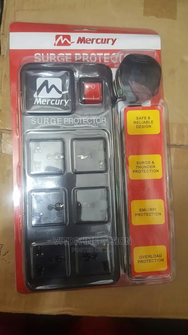 Mercury Surge Protector With 6 Outlets