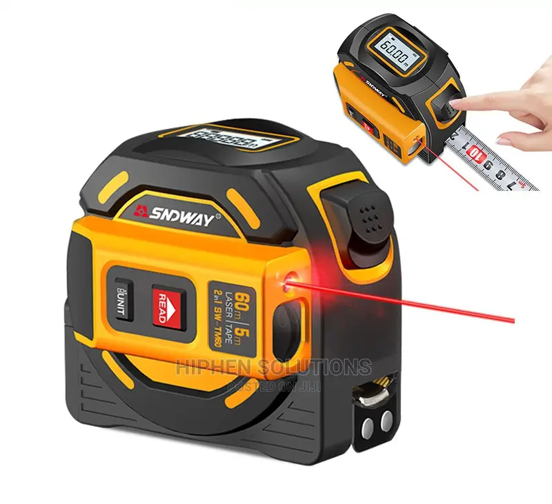 Distance Meter, Tape Measure and Cross Line Laser