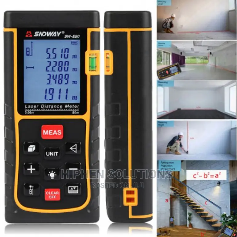 80M Laser Rangefinder Tape Measure Area/Volume