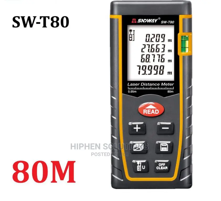 Laser Range Finder Area-Volume-Angle Tape Measure Tool