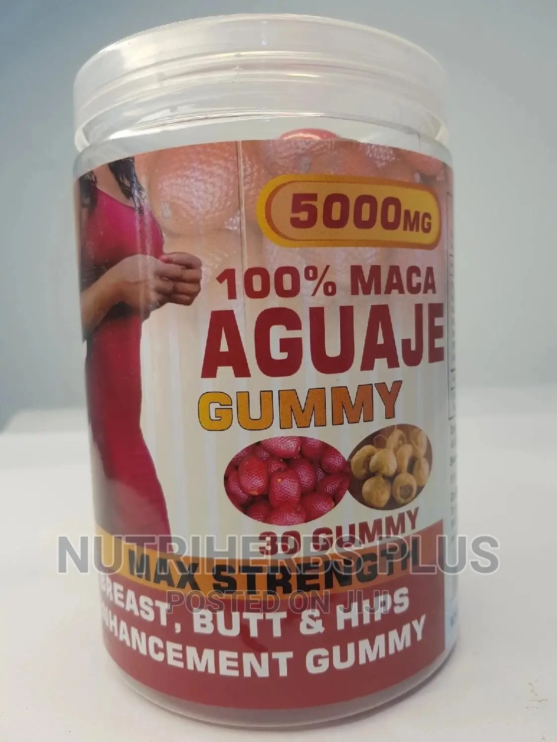 100% Maca Aguaje Gummy for Bigger Butt and Hips Enhancement