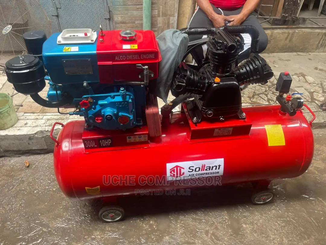 Air Compressor With Diesel Engine 10hp 300l