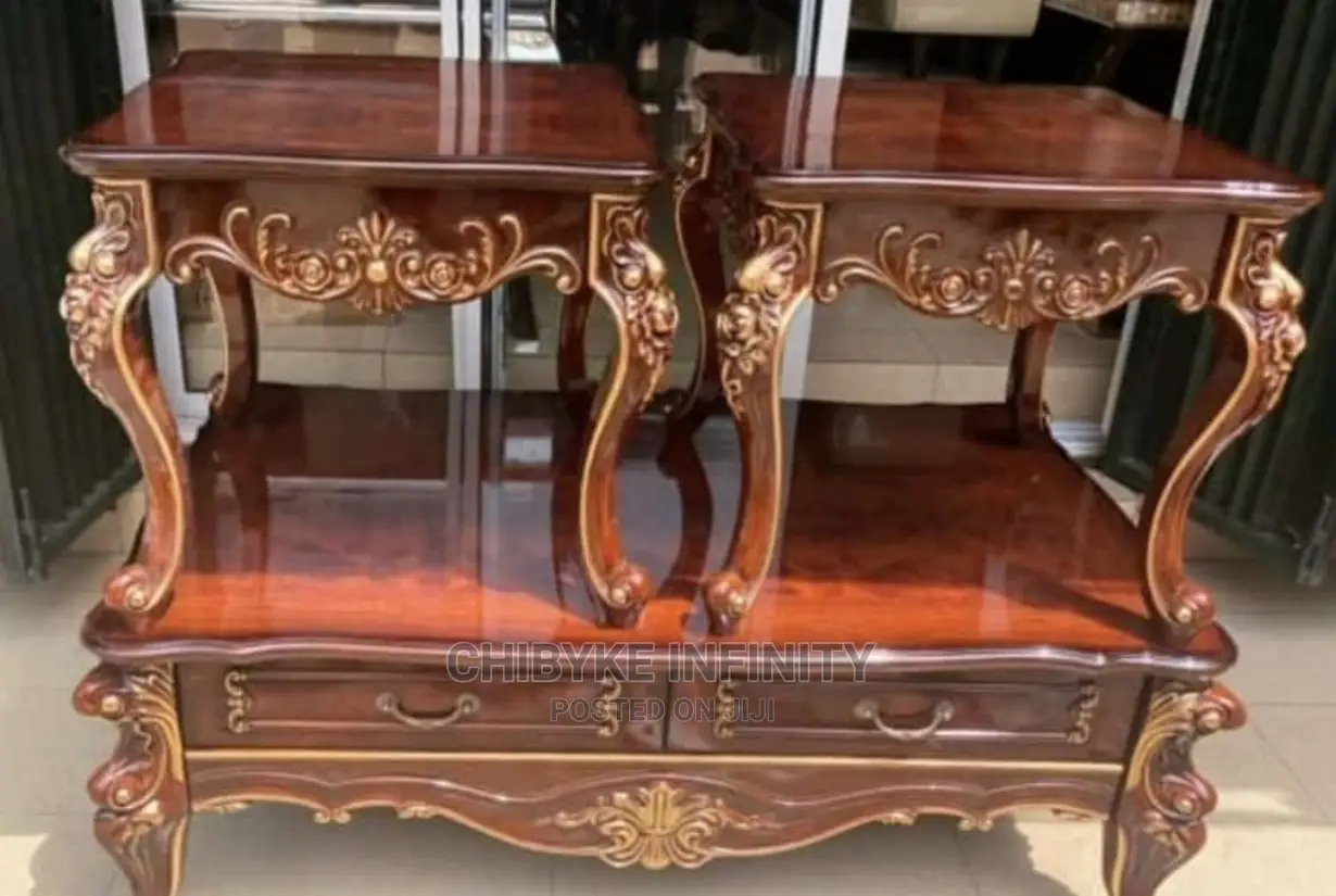 Royal Wooden Center Table and Side Stool