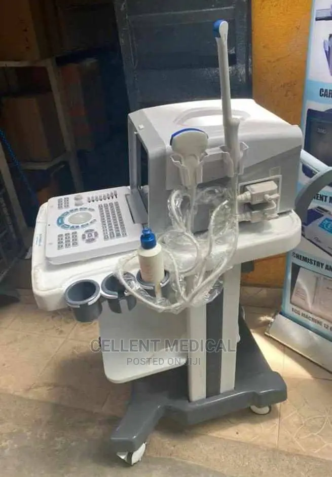 Ultrasound Machine on Trolley With 2 Probes