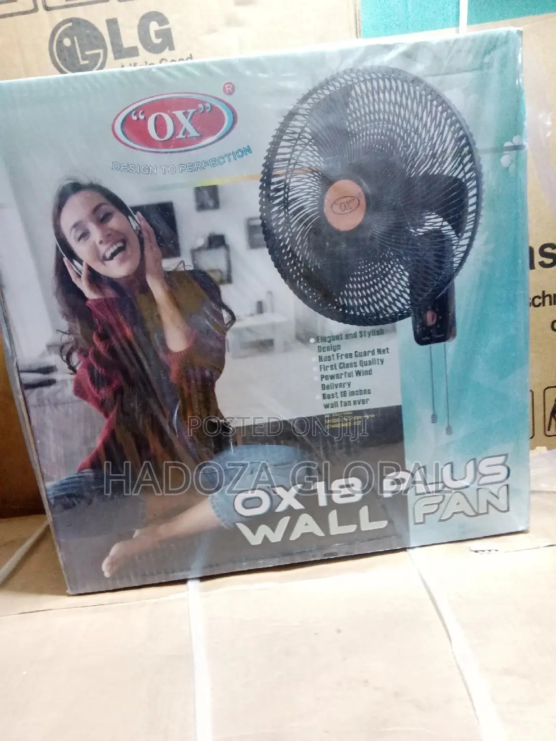 Ox 18" Wall Fan Plus With Powerful Turbo Motor