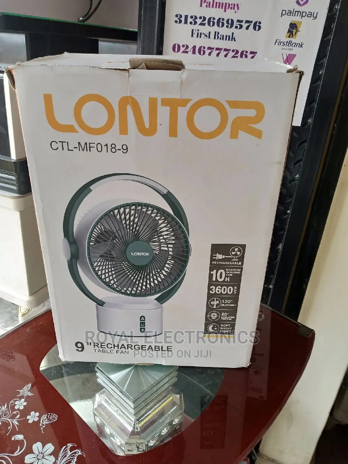 Great Quality Lontor(Ctl-Mf018-9)Rechargeable Table Fan