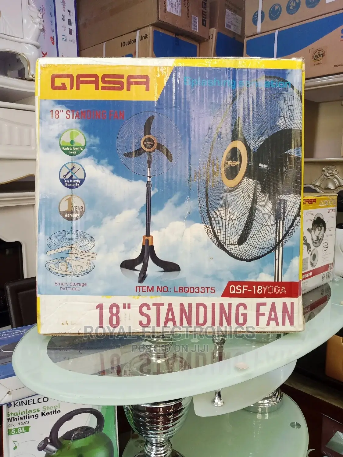 Classic QASA 18" Inches Yoga Standing Fan