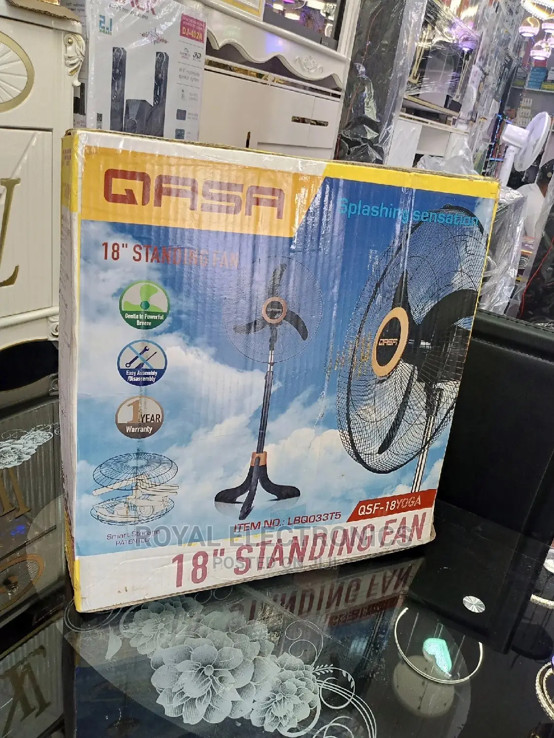 Classic QASA 18" Inches Yoga Standing Fan