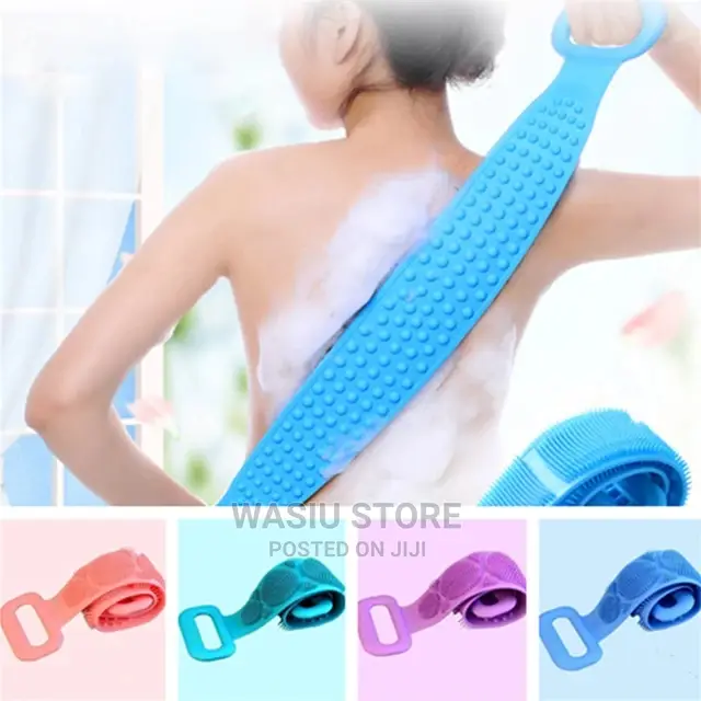 Silicone Gel Scrub Bath Brush Strip For Body Skin