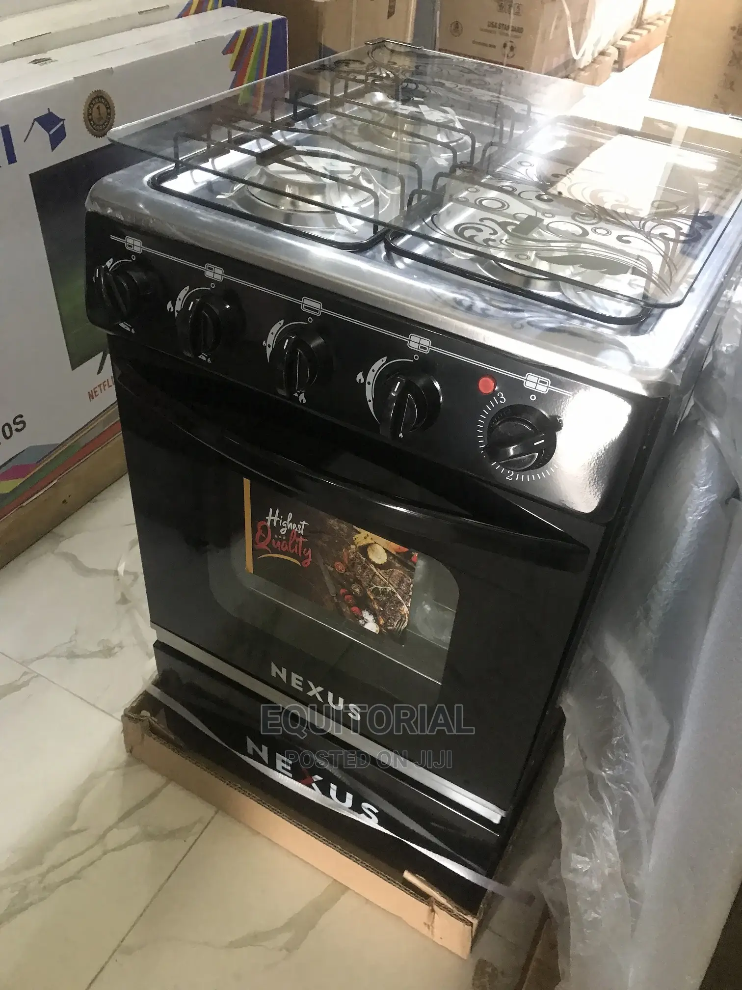 Nexus 3 Gas + 1 Electric Burner With Oven + Grill 50x50