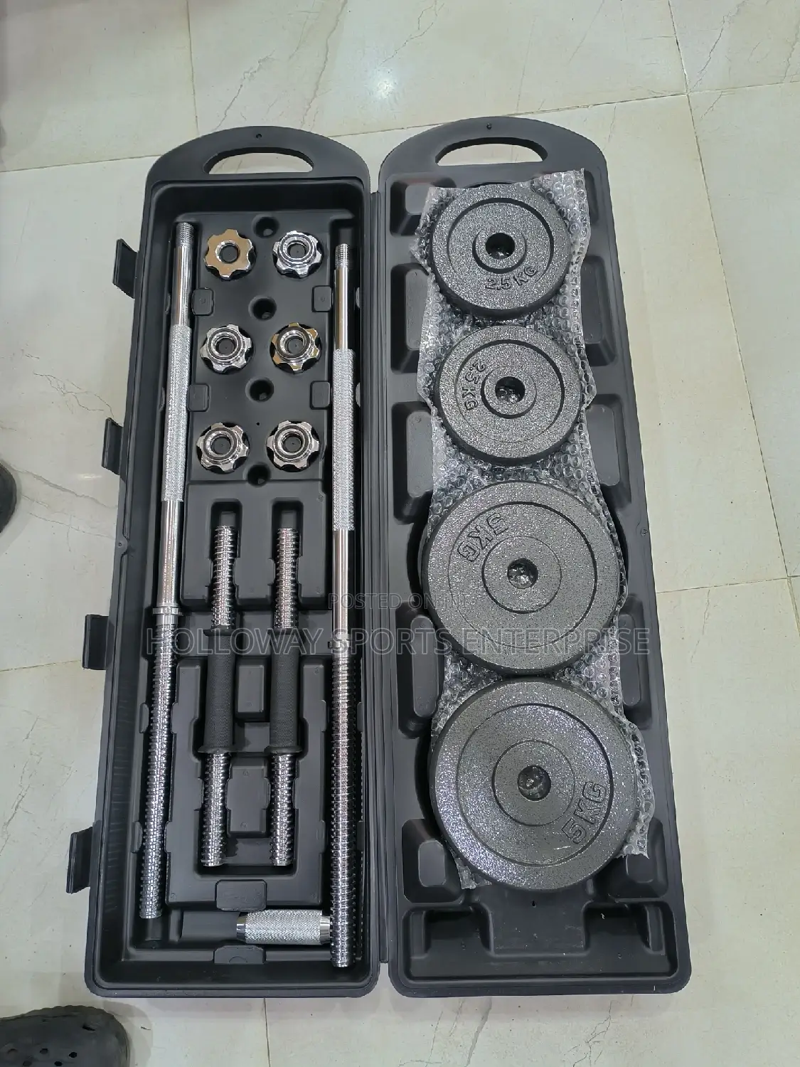 Black 50kg Dumbbell Box