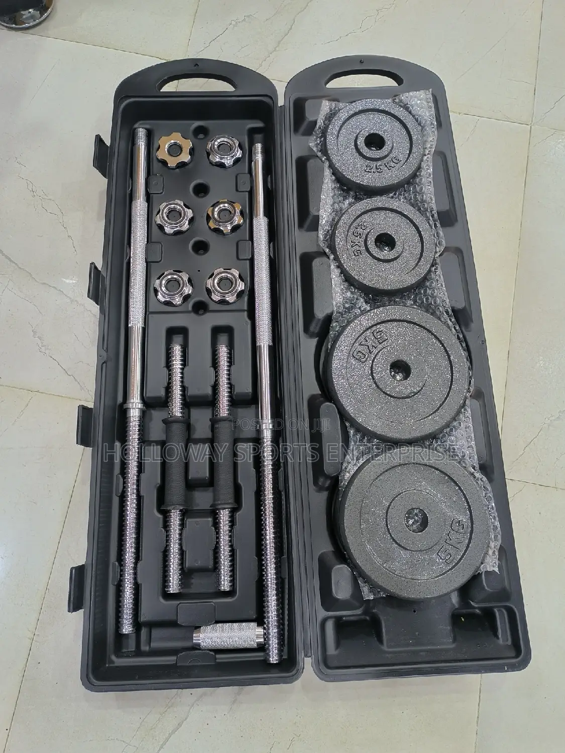 Black 50kg Dumbbell Box