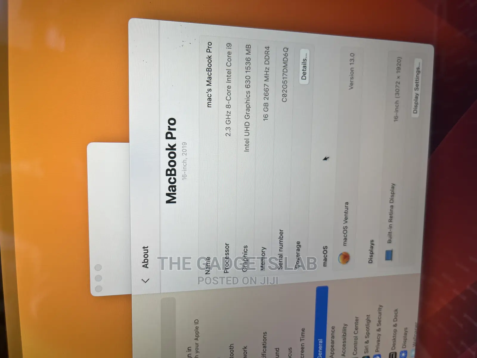 Laptop Apple MacBook Pro 2019 16GB Intel Core I9 SSD 1T
