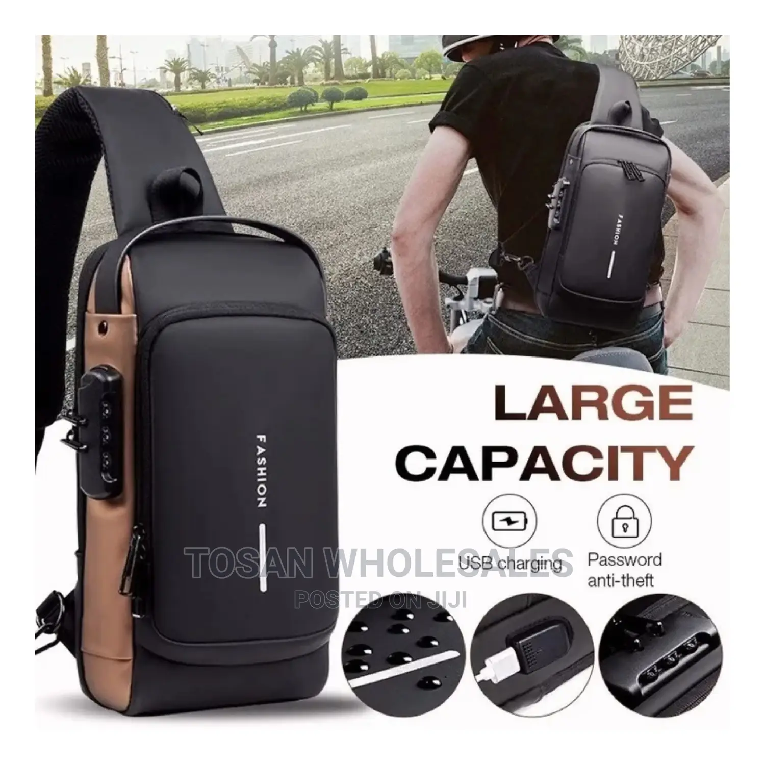 Anti-theft Crossbody Sling Bag