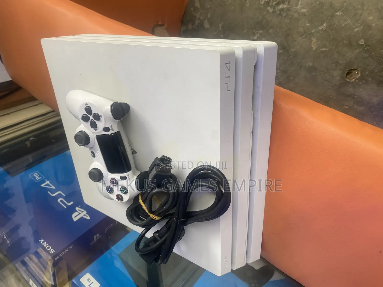 Ps4 Pro Console 1tb White + 10 Games Installed Both Fifa 25
