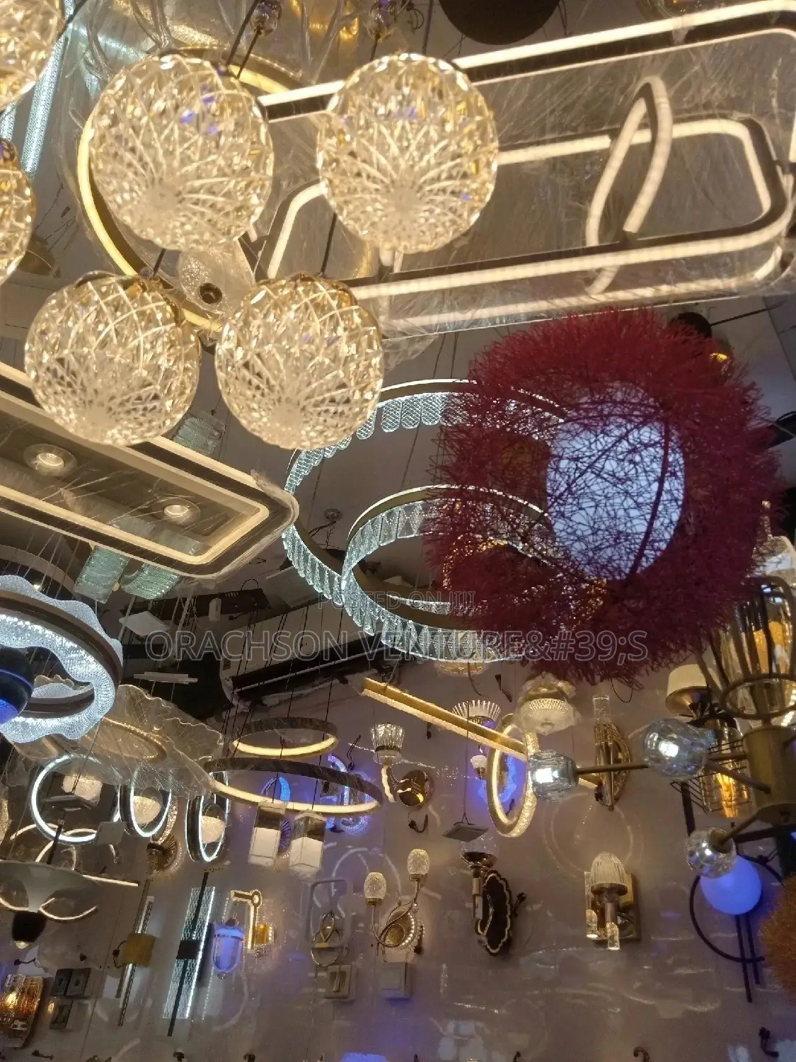 Wall Brackets and Chandelier