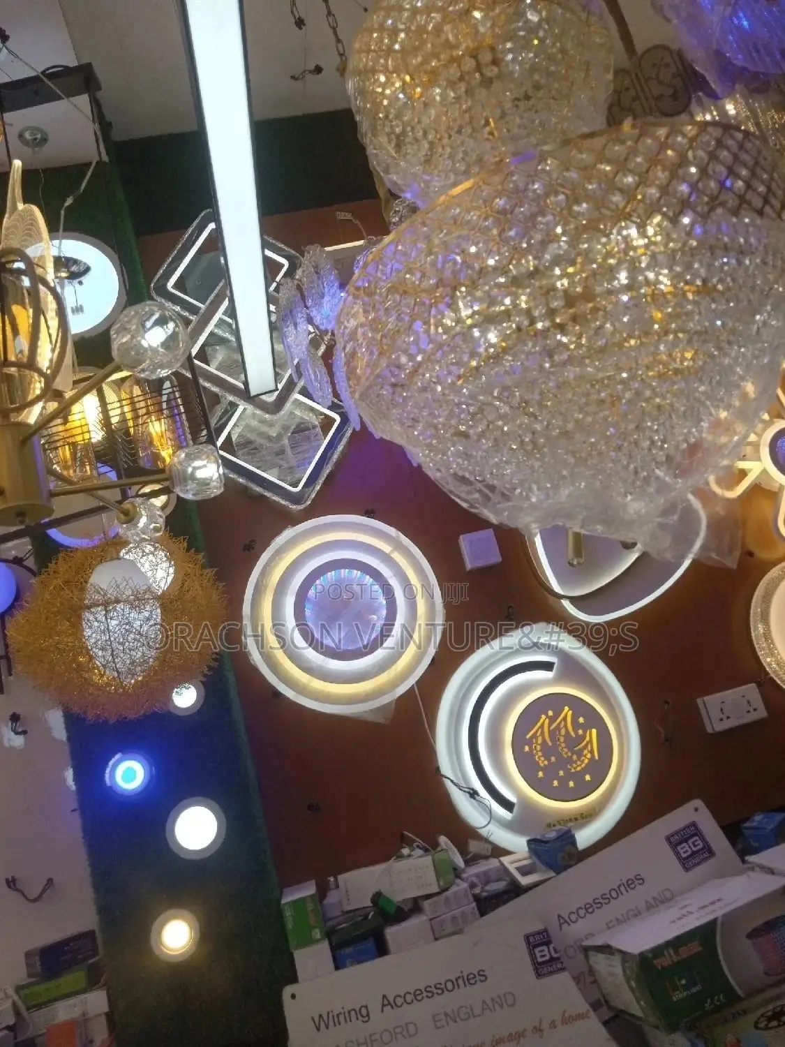Wall Brackets and Chandelier