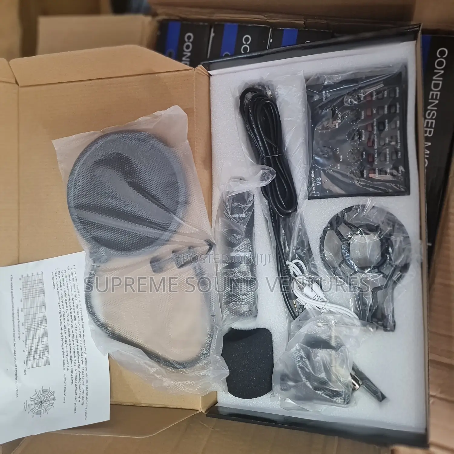 Shure Complete Condenser Microphone With Sound Card V8