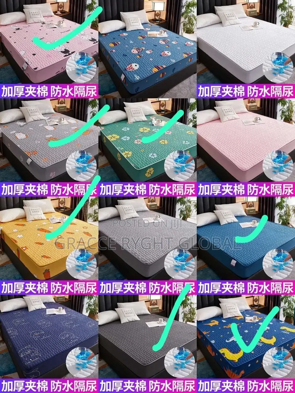 6x6 Waterproof Bed Sheets