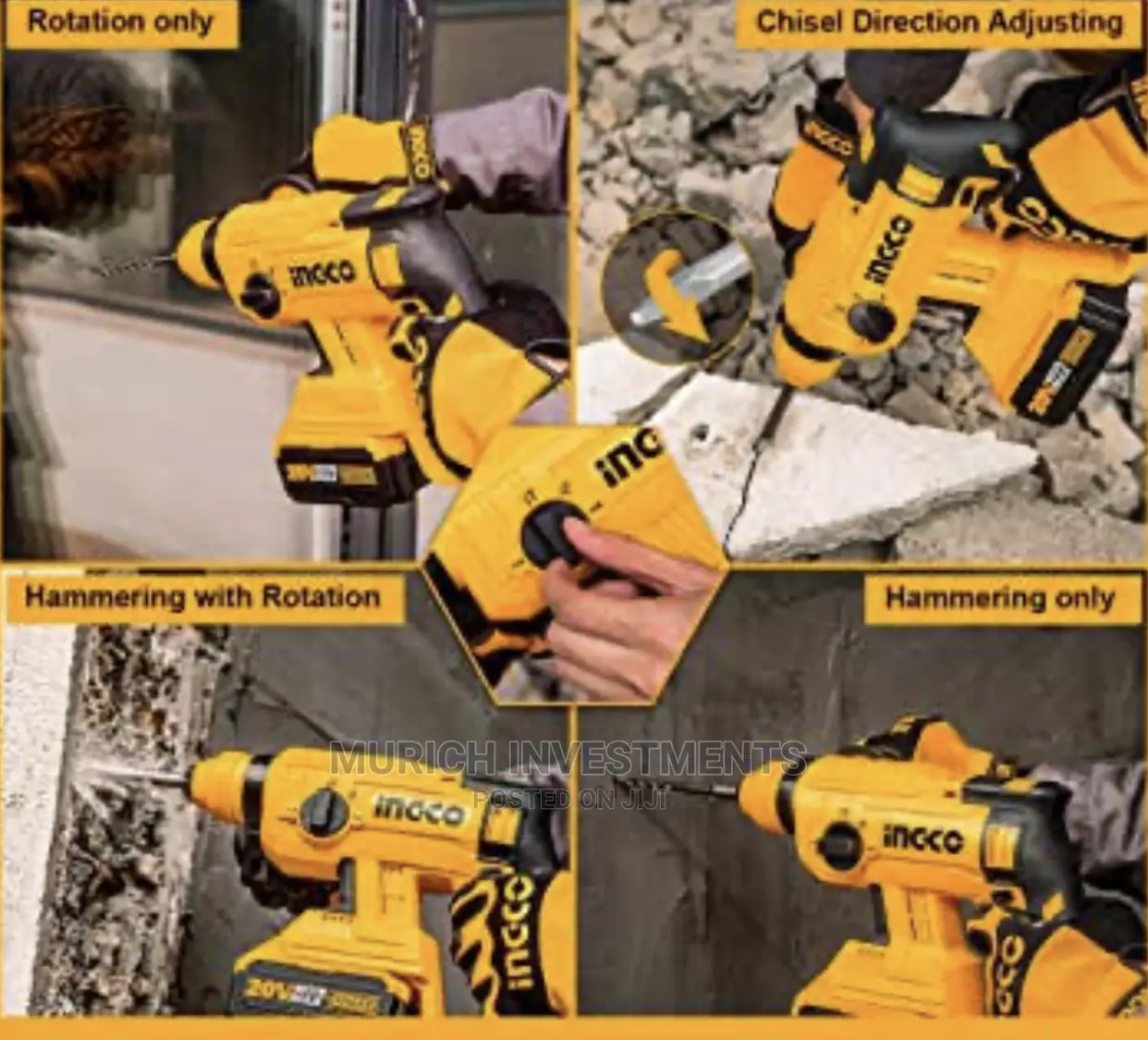20V Brushless Lithium-Ion Rotary Hammer Drill With Blender