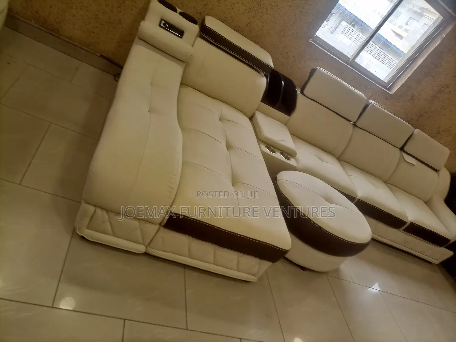 Imported Leather L Shape Sofa Chair